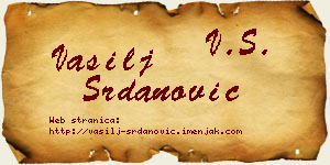 Vasilj Srdanović vizit kartica